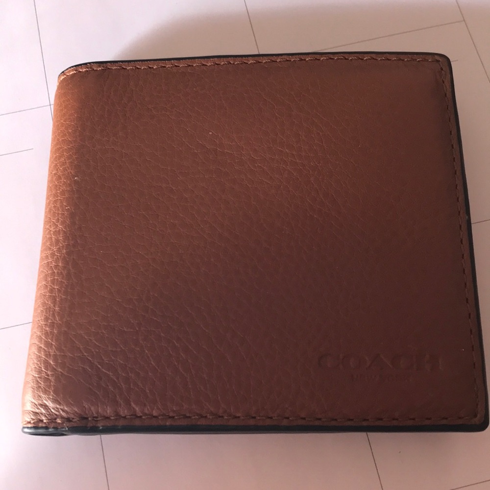 Coach brown leather wallet brand new!